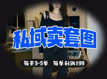 私域卖套图每天3-5单,每单利润99-网创库