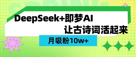 用DeepSeek做AI 古诗词视频，涨粉 10W+(保姆级教程)-网创库