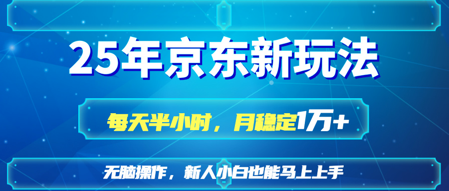 （14309期）25京东新玩法，每天半小时，月稳定1W+-网创库