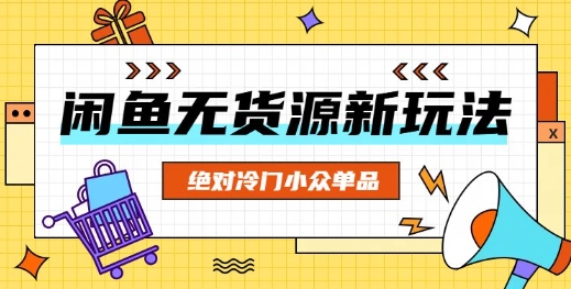 闲鱼无货源冷门单品项目,绝对冷门小众单品-网创库