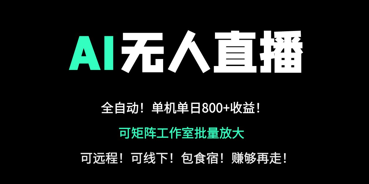 (14179期)24小时自动带货!AI无人直播副业日赚800+,轻资产创业首选-网创库