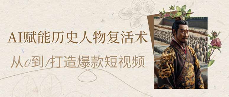 (14311期)AI赋能历史人物复活术:从0到1打造爆款短视频-网创库