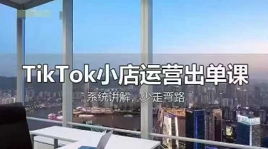 TikTok小店运营出单课，从开店选品、运营出单、发货回款，进行全流程讲解-网创库